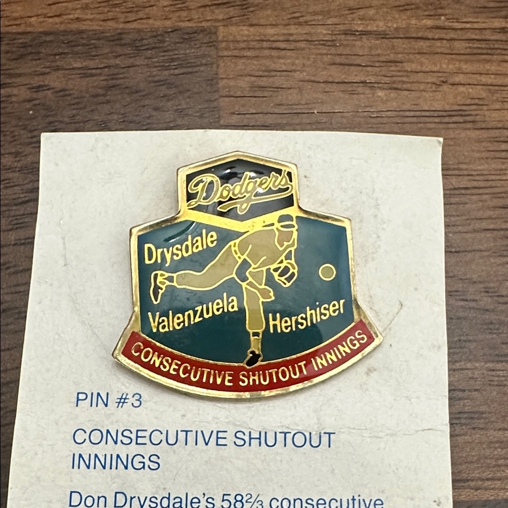 Dodgers Consecutive Shutout Innings Pin - Picture 3 of 5